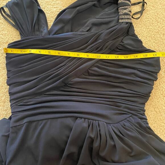 David Meister Full Length Sleeveless Evening Gown Midnight blue Women's Sz 6 - Picture 13 of 14